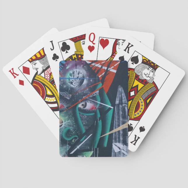 Baraja De Cartas Grafiti Rave Oscuro (Reverso)