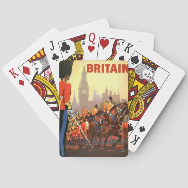 Baraja De Cartas Gran Bretaña, la Guardia Real Británica del Rey Vi (Reverso)
