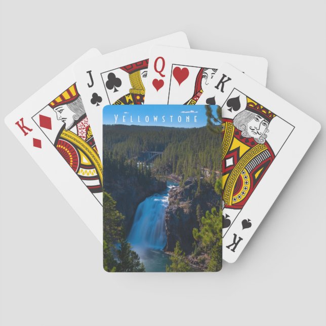 Baraja De Cartas Gran Cañón de las Cataratas Superiores de Yellowst (Reverso)