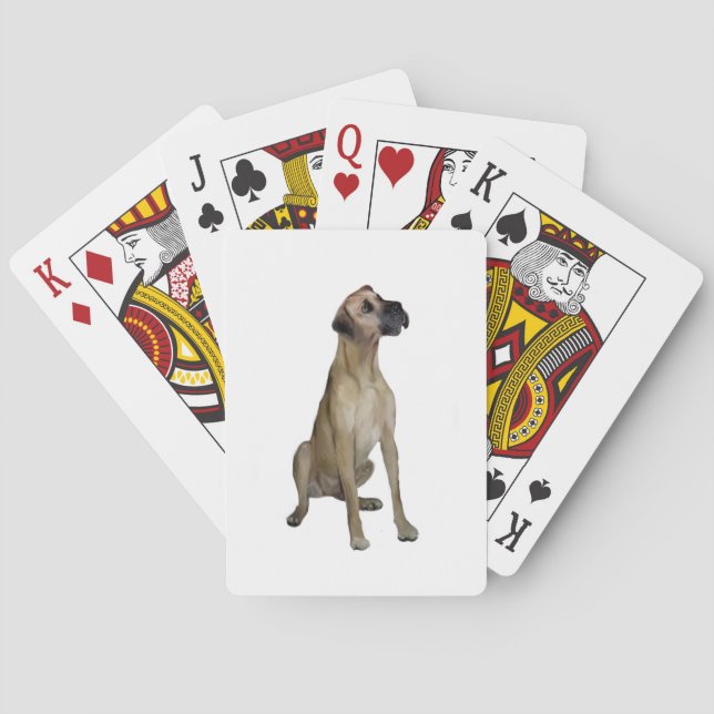 Baraja De Cartas Gran danesa - Fawn - orejas naturales (Reverso)