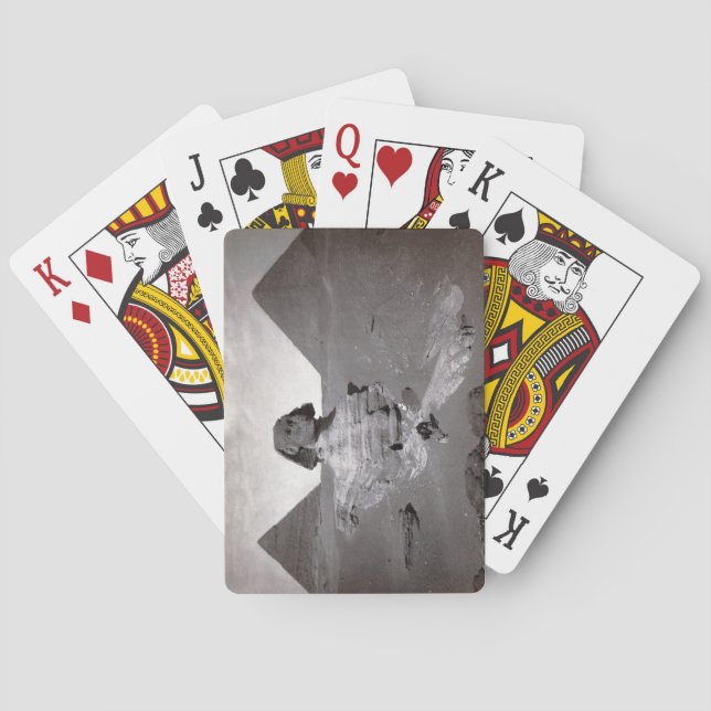Baraja De Cartas Gran Esfinge y las pirámides de Giza Necrópolis Eg (Reverso)