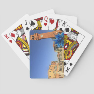 Baraja De Cartas Gran estatua de cristal y torre de la campanilla,