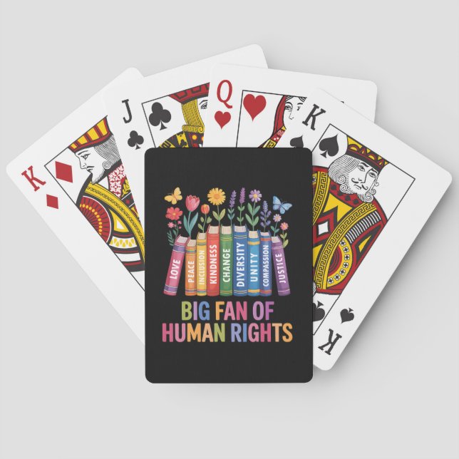 Baraja De Cartas Gran fan de los derechos humanos  (Reverso)