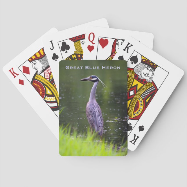 Baraja De Cartas Gran garza azul (Reverso)