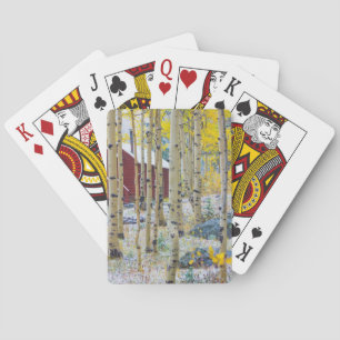 Baraja De Cartas Gran Mesa Cabaña solitaria en un bosque