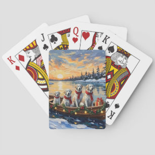 Baraja De Cartas Gran Pirineo Navidad Barco Fiesta
