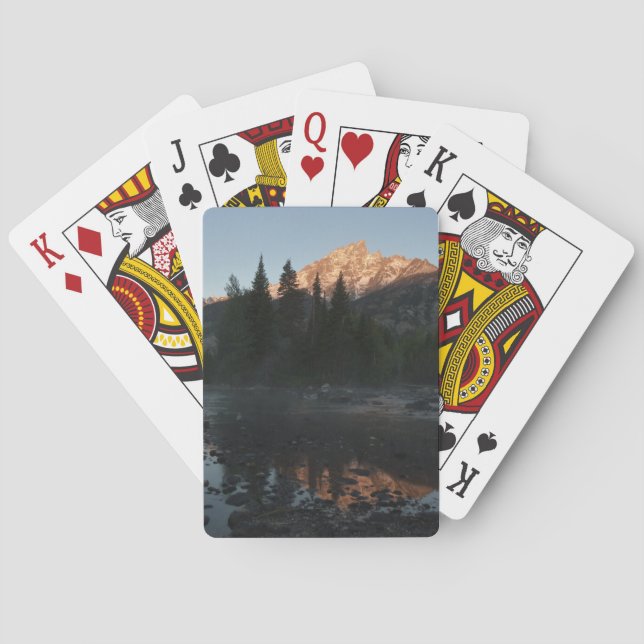Baraja De Cartas Grand Teton Sunrise en Cottonwood Creek (Reverso)