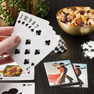 Baraja De Cartas Grandes bailarinas Gatsby en tarjetas de juego neg