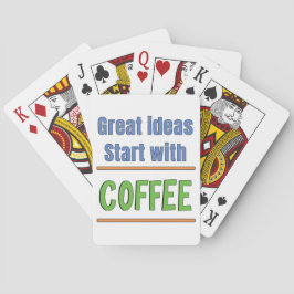 Baraja De Cartas Grandes ideas comienzan con Sudadera con café