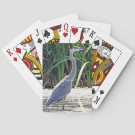 Baraja De Cartas Grandes tarjetas de juego de la bici Blue Heron