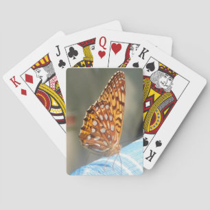 Baraja De Cartas Grandes tarjetas de mariposa de Fritillary