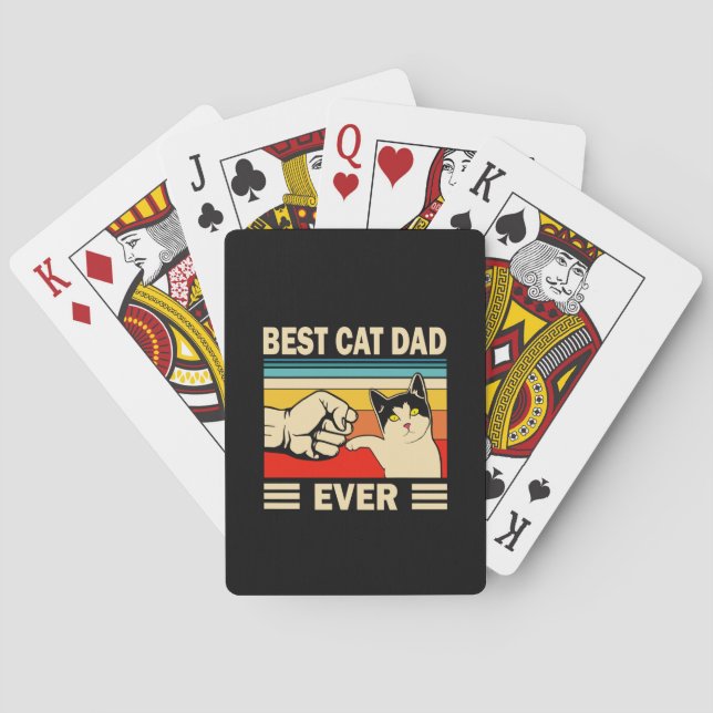 Baraja De Cartas Grandfather Quotes | Best Cat Dad Ever (Reverso)