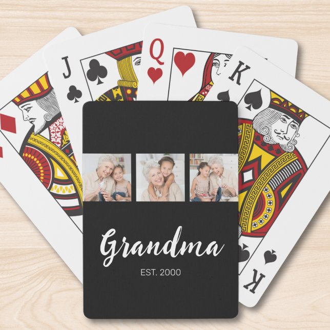 Baraja De Cartas Grandma Established Modern Script 3 Photo Black  (Subido por el creador)