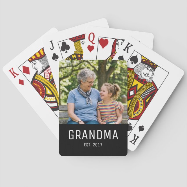 Baraja De Cartas Grandma Established Photo  (Reverso)