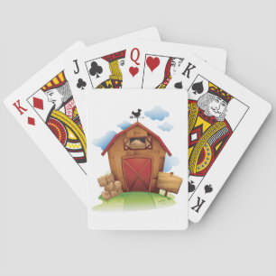 Baraja De Cartas Granero de casa de campo con veleta