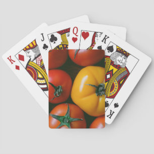Baraja De Cartas Granjas   Tomates rojos y amarillos brillantes