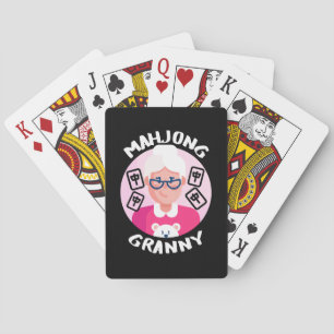 Baraja De Cartas Granny Mahjong   Graciosa abuela mahjong