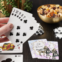 Baraja De Cartas Gray Damask Purple Alice Oh Deer Baby Girl