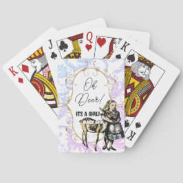 Baraja De Cartas Gray Damask Purple Alice Oh Deer Baby Girl