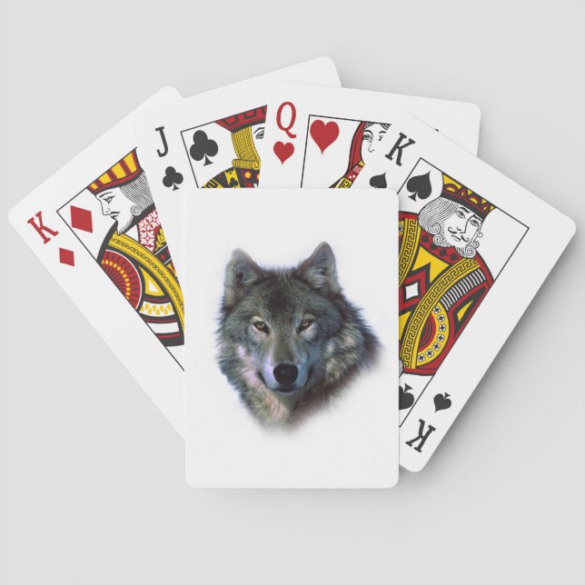 Baraja De Cartas Gray Wolf Eyes (Reverso)