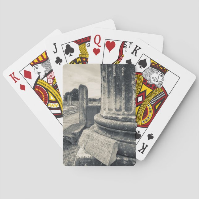 Baraja De Cartas Grecia, ruinas de la ciudad antigua (Reverso)