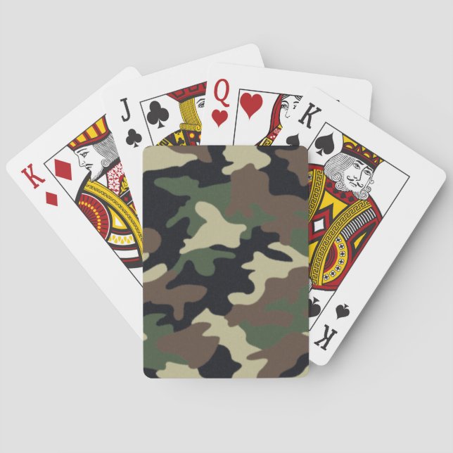 Baraja De Cartas Green Camouflage (Reverso)