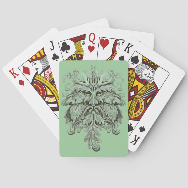 Baraja De Cartas Green Man Silver (Reverso)