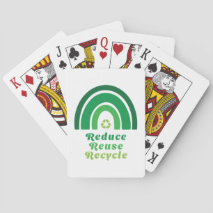 Baraja De Cartas Green Rainbow Environmental Reduce Reuse Reuse Reu