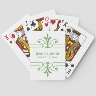 Baraja De Cartas Green v2 Fancy Ornamental Play Cards
