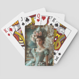 Baraja De Cartas Greta en tarjetas de juego verdes