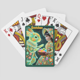 BARAJA DE CARTAS GRETCHEN ~ CONEJO DE PASCUA HUEVOS DE REGALO ~