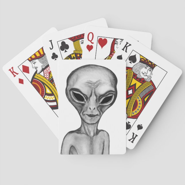 Baraja De Cartas Grey Alien (Reverso)