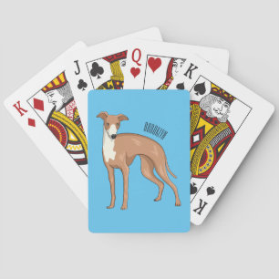 Baraja De Cartas Greyhound dog cartoon illustration