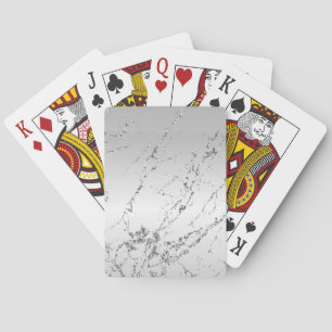 Baraja De Cartas Gris Plateado Glitzy Falso Brillo