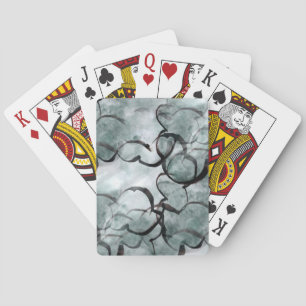 Baraja De Cartas gris vanguardista de arte, pintura de mano negra