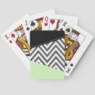 Baraja De Cartas Gris Zigzag, Gris Chevron, Zigzag Pattern, Mint