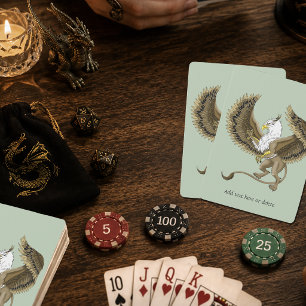Baraja De Cartas Grisú Majestuoso Fantasía Grifo Mitológico