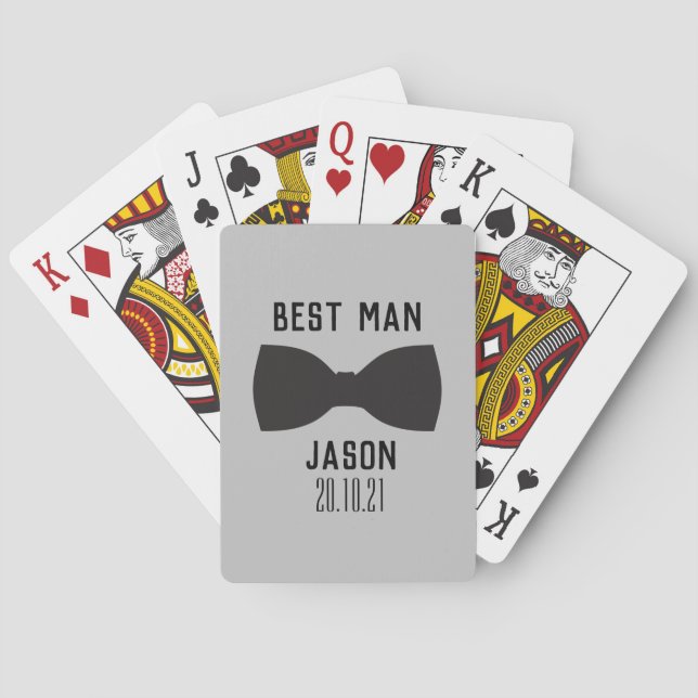 Baraja De Cartas Groom Mejor regalo de la fiesta de la boda masculi (Reverso)
