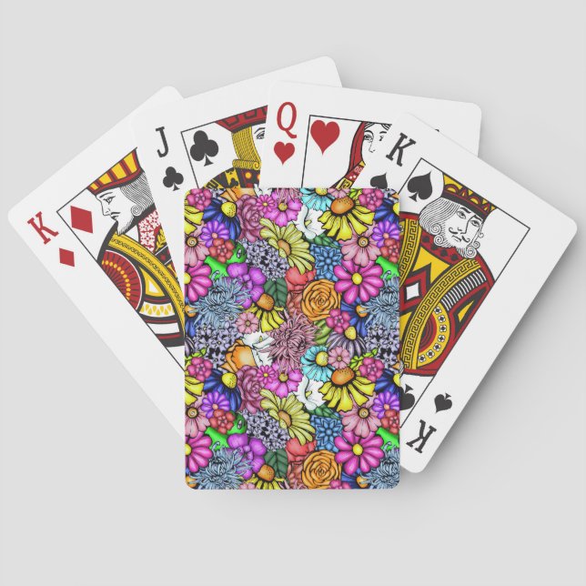 Baraja De Cartas Groovy Hippie Flowers (Reverso)