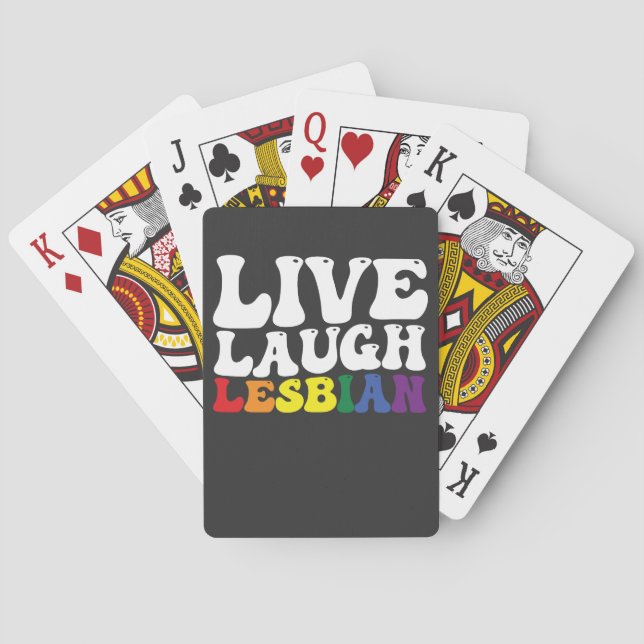 Baraja De Cartas Groovy Live Laude Orgullo LGBT Lesbiana (Reverso)