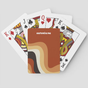Baraja De Cartas Groovy Naranja Groovy con ráfagas de onda de los a