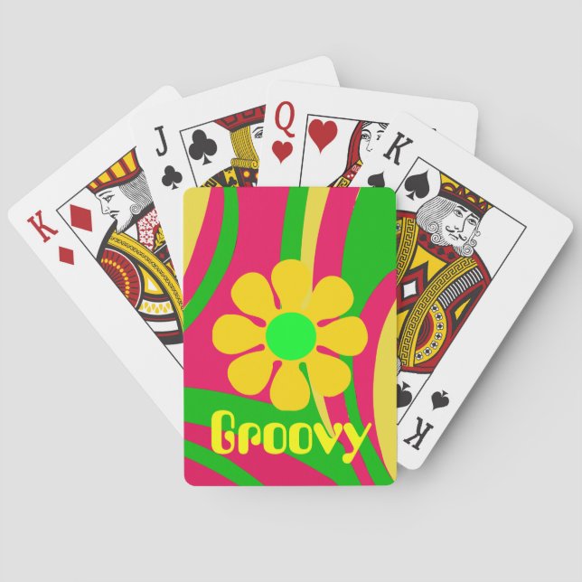 Baraja De Cartas Groovy Psicodelic Flower Power Juters (Reverso)