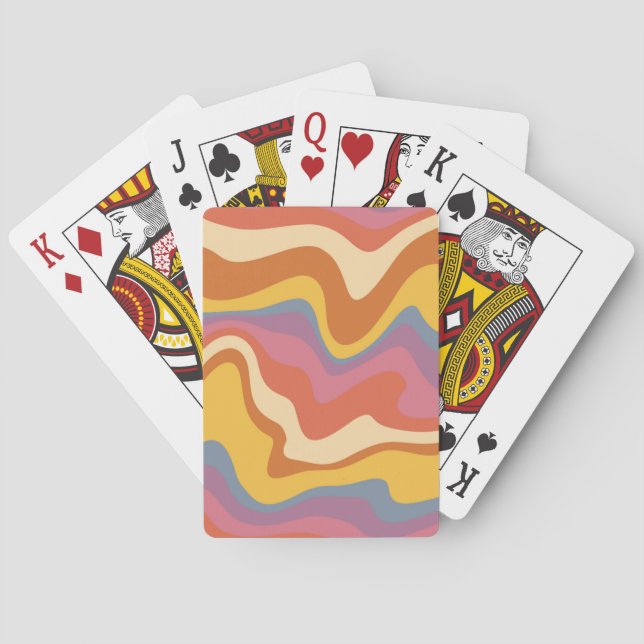 Baraja De Cartas Groovy Retro Pattern (Reverso)