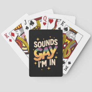 Baraja De Cartas Groovy suena gay Estoy en el orgullo LGBT arcoiris