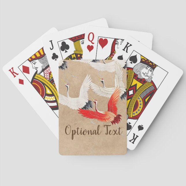 Baraja De Cartas Grullas voladoras japonesas (Reverso)