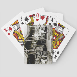 Baraja De Cartas Grupo de la familia, c.1900 (foto de b/w)