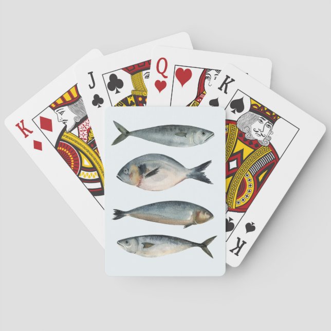 Baraja De Cartas Grupo de los Cuatro Peces (Reverso)