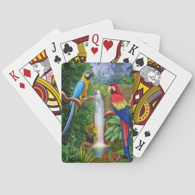 Baraja De Cartas Guacamayos Loros Tropicales (Reverso)