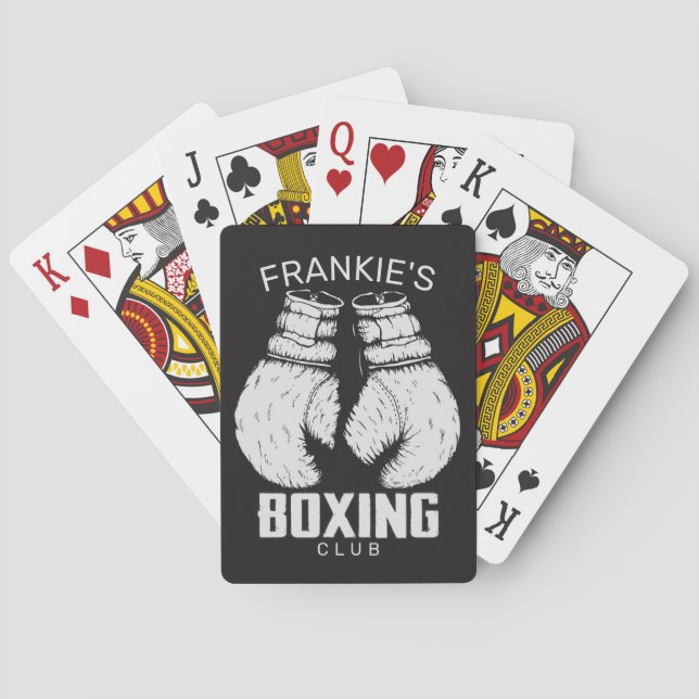 Baraja De Cartas Guantes de boxeador de boxeo personalizado (Reverso)