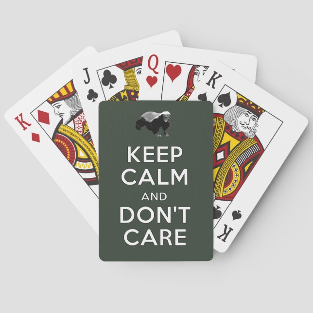 Baraja De Cartas Guarde la calma y no cuide (Reverso)